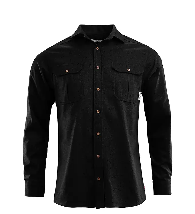 Echt Aclima Leisurewool Reborn Shirt-dark grey melange