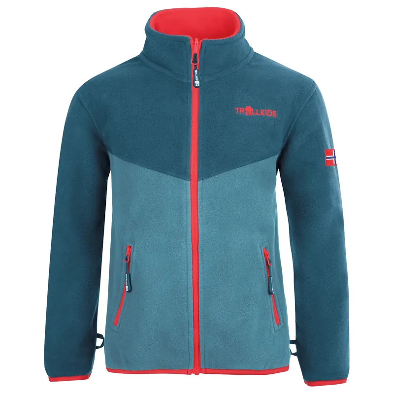Letzte Chance Trollkids Kids Nordland Half Zip-Petrol/Red