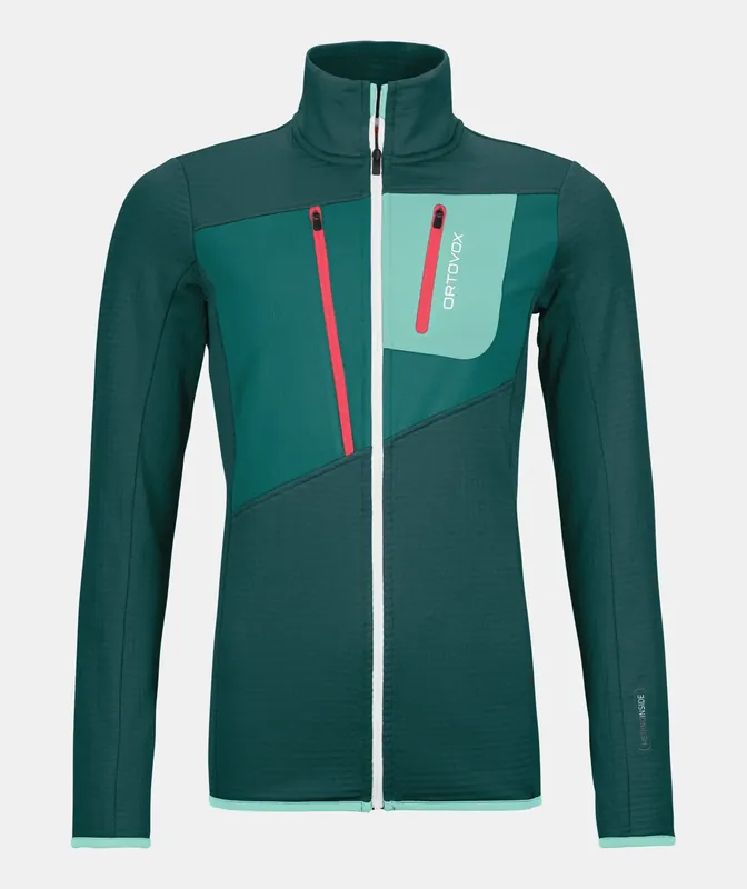 Begrenztes Angebot Ortovox Fleece Grid Jkt W Dark Pacific