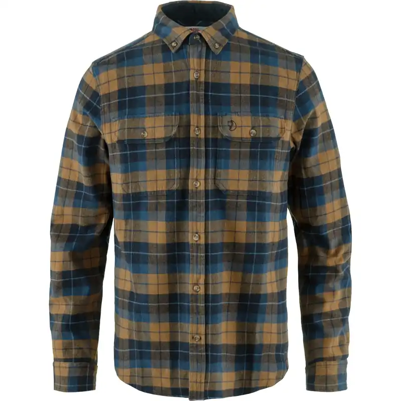 Fjällräven Singi Heavy Flannel Shirt-Navy/Brown Heißes Angebot