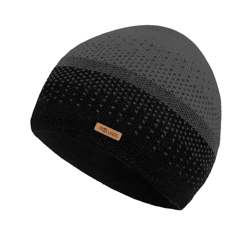 Trollkids Kids Merino Cap Anthracite 6-12 y 52cm Beliebt