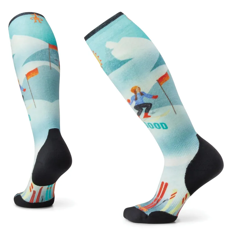 Smartwool Skisocken Targeted Cushion Snow Bunny Print OTC W Capri Expressversand