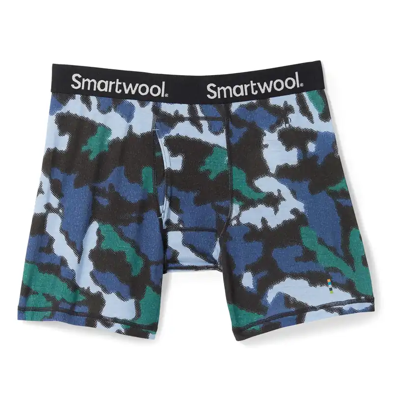 Bestseller Smartwool Print Boxer Brief Mist/Blue Blurred/Camo