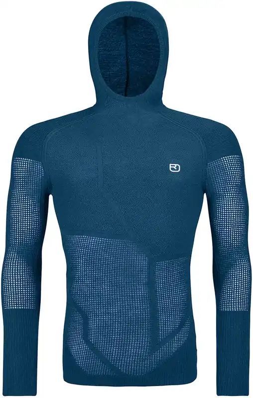 Rabatt Ortovox Merino Thermovent Hoody Man - petrol blue