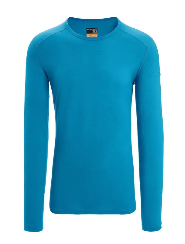 Heißes Angebot Icebreaker Men 200 Oasis Ls Crewe Geo Blue