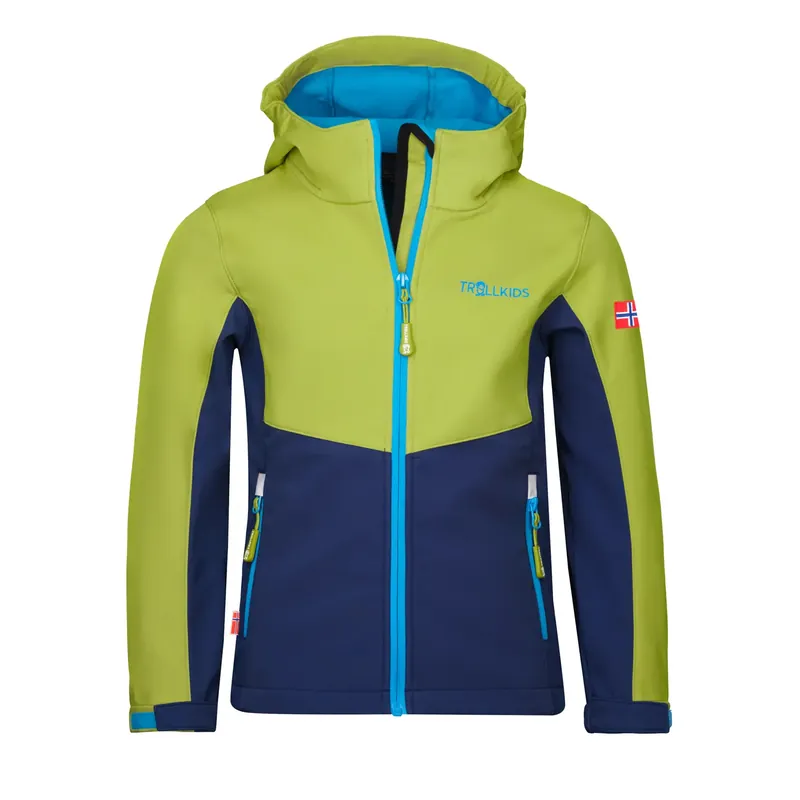 Trollkids Kids Kristiansand Jacket Kiwi/Mystic Blue Meistverkauft