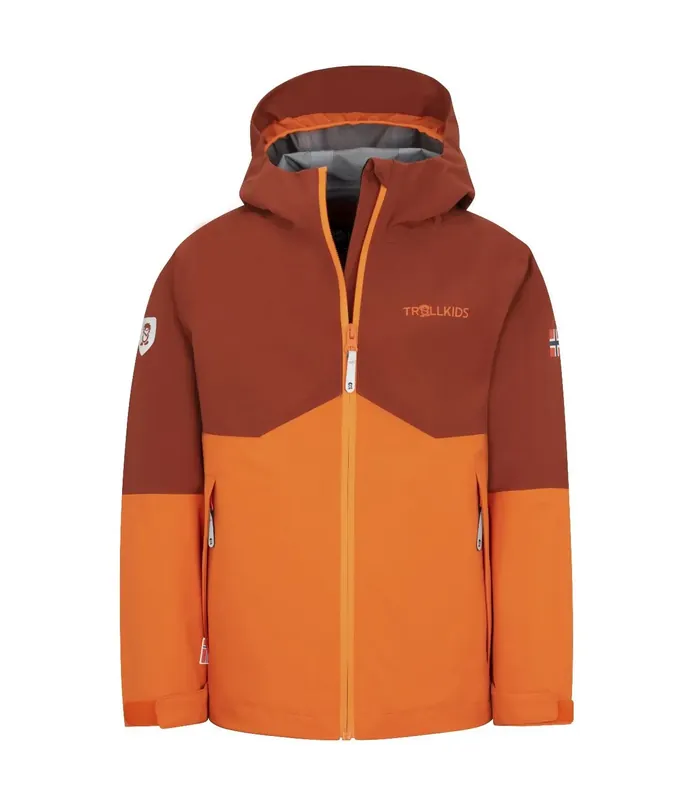 Trollkids Kids Gjende JKT Red Brown/Orange Billig