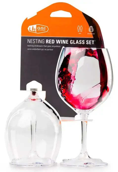 GSI Outdoors Nesting Red Wine Glass Set Direktkauf