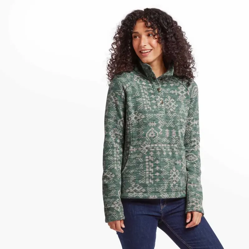 Nur Heute Sherpa Adventure Gear Bhutan Pullover W Dark Thyme Abstract