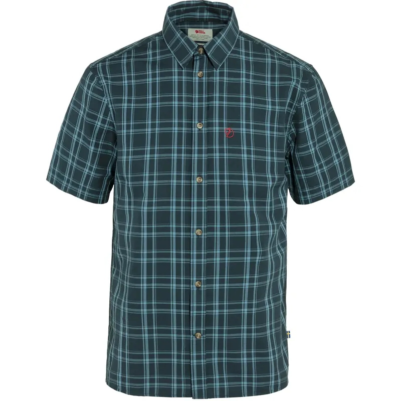 Zertifiziert Fjällräven Övik Lite Shirt SS Dark Navy/Dawn Blue