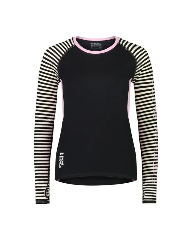 Neue Ware Mons Royale Bella Merino Air Con LS W Pink Stripe