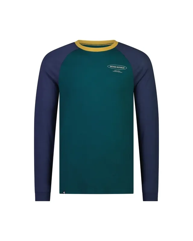 Mons Royale Icon Merino Air Con Raglan Evergreen/Midnight Expressversand
