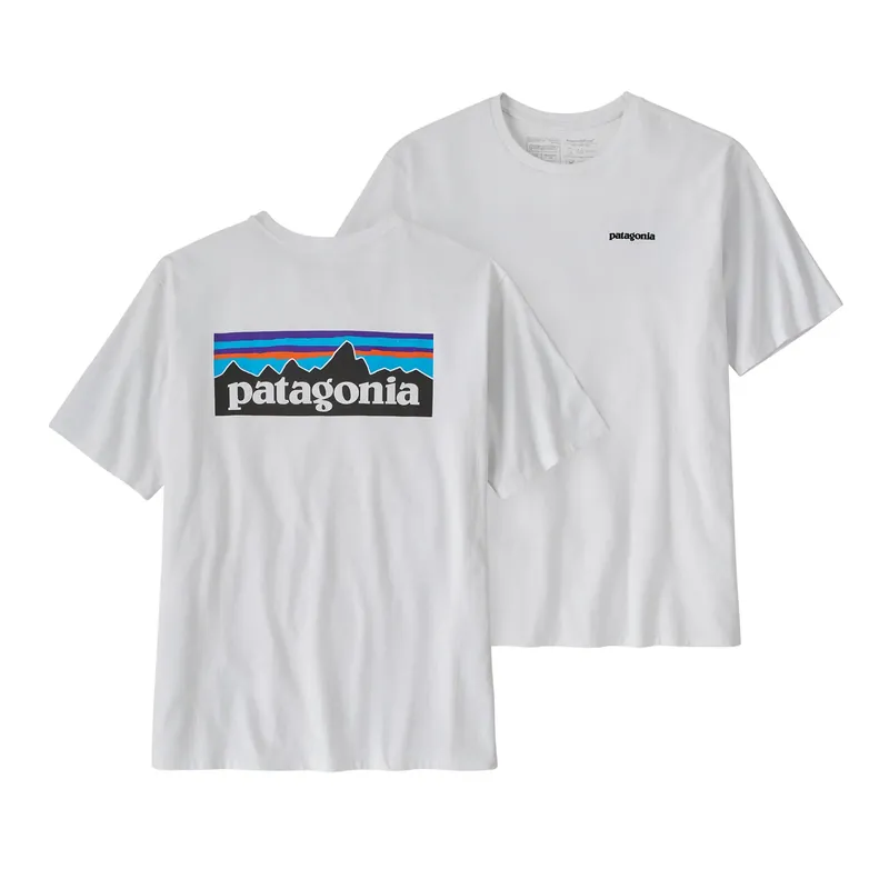 Patagonia P-6 Logo Responsibili Tee White Kracherpreis