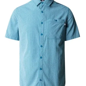 The North Face SS Hypress Shirt - Adriatic Blue Plaid Neu
