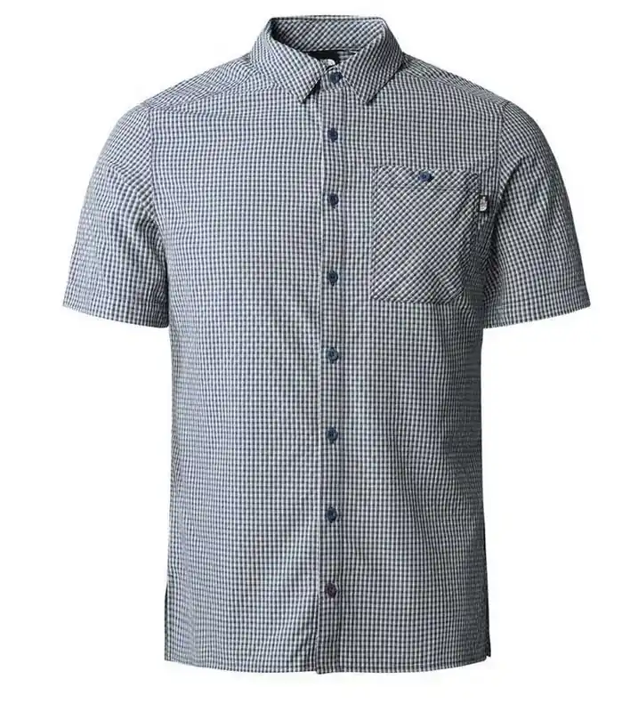 Must-Have The North Face Mens SS Hypress Shirt - Shady Blue Plaid