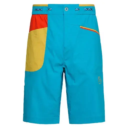 La Sportiva Belay Short Tropical Blue/Cherry Highlight