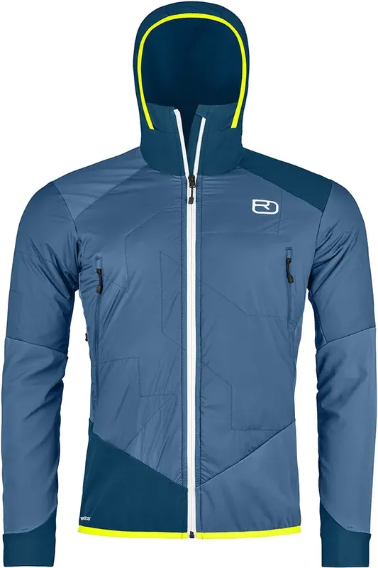 Heißes Angebot Ortovox Swisswool Col Becchei Hybrid Jacket Man - mountain blue