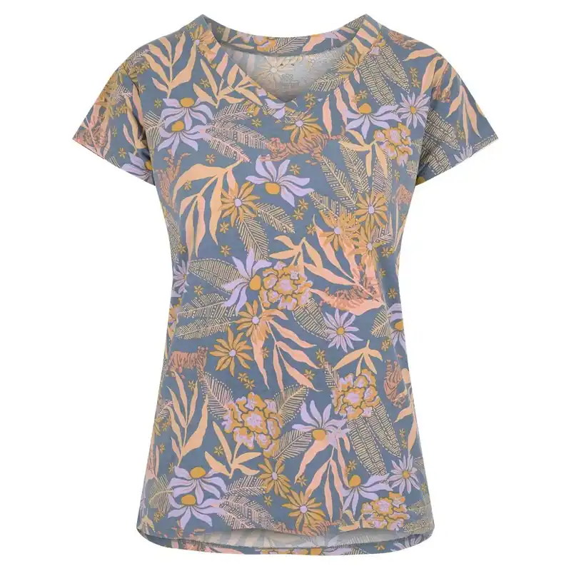 Sherpa Adventure Gear Neha V-Neck Tee W Haze Tiger Floral Günstig
