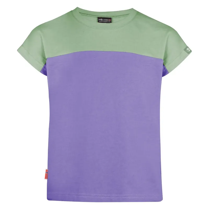 Trollkids Girls Bergen T Pistachio Green/Lilac Preisreduziert
