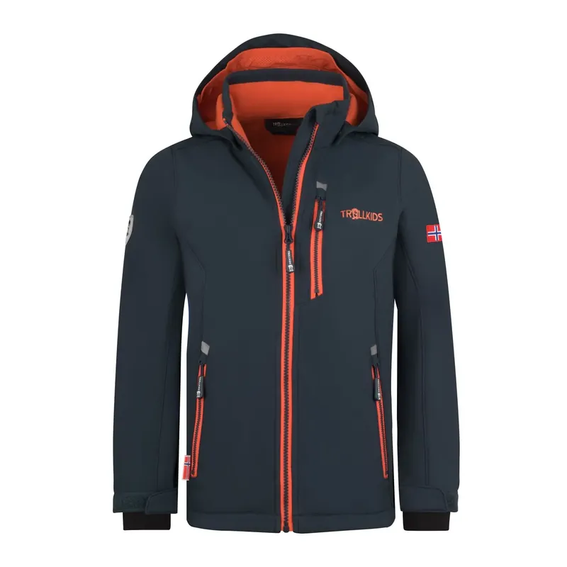 Trollkids Kids Balestrand Jacket DK Navy/Orange Geprüft