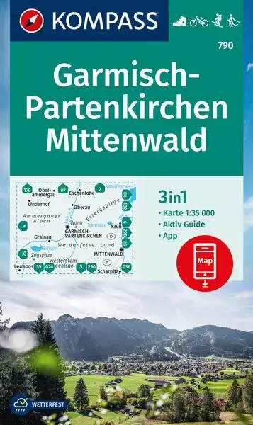Garantierte Lieferung Kompass-Verlag WK Garmisch-Partenkirchen,Mittenwald