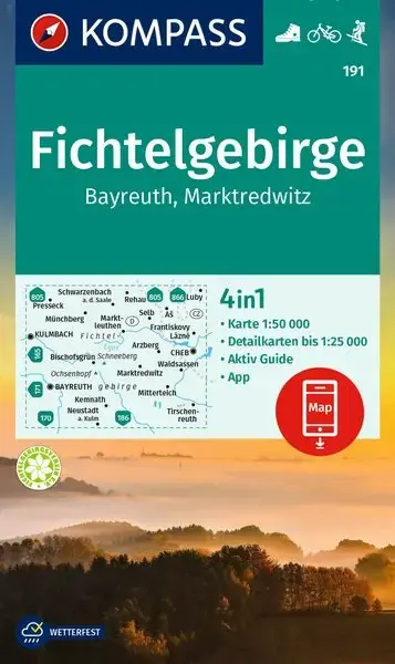Kompass-Verlag Wanderkarte Fichtelgebirge Neue Ware