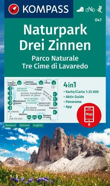 Kompass-Verlag Wanderkarte Naturpark Drei Zinnen Jetzt Bestellen