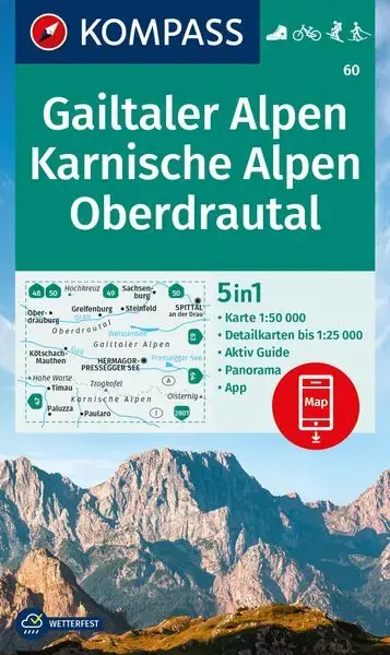Preis Gesenkt Kompass-Verlag Wanderkarte Gailtaler Alpen, Karnische Alpen, Oberdrautal