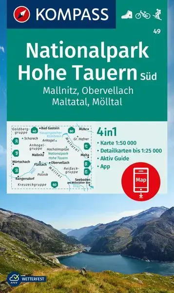 Rabatt Kompass-Verlag Wanderkarte NP Hohe Tauern Süd