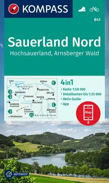 Sonderangebot Kompass-Verlag WK 841 - Hochsauerland,Arnsberger Wald