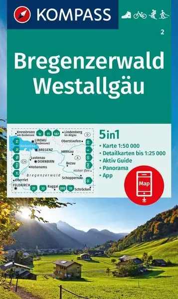 Kompass-Verlag WK 2 - Bregenzerwald,Westallgäu Abverkauf