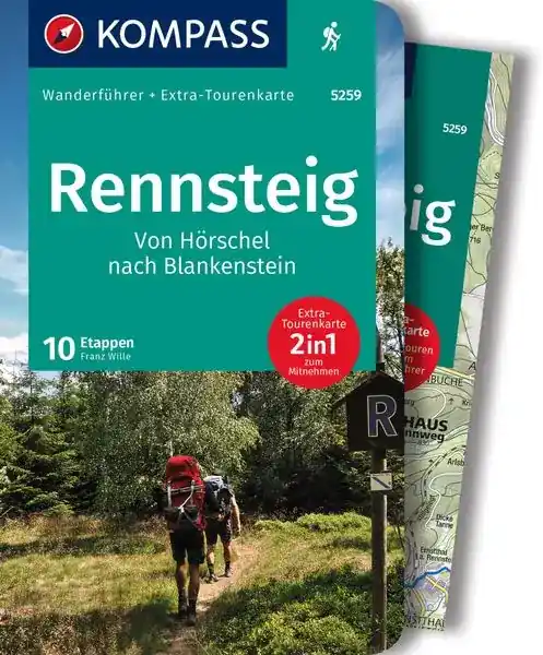 Neue Kollektion Kompass-Verlag Wanderführer Rennsteig