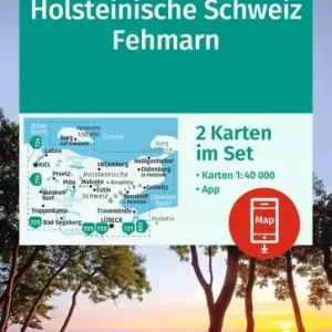 Sonderaktion Kompass-Verlag Wanderkarte Holsteinische Schweiz, Fehmarn
