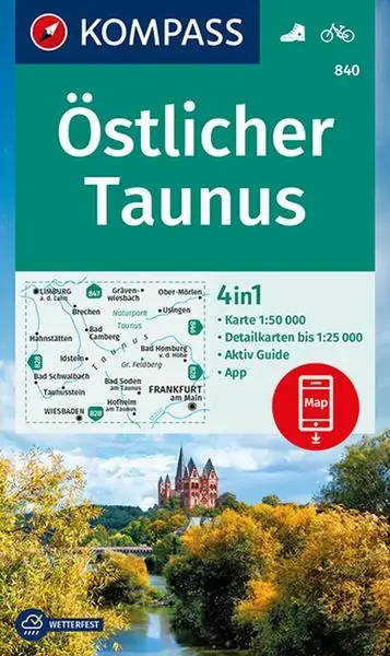 Neue Kollektion Kompass-Verlag WK 840 - Östlicher Taunus