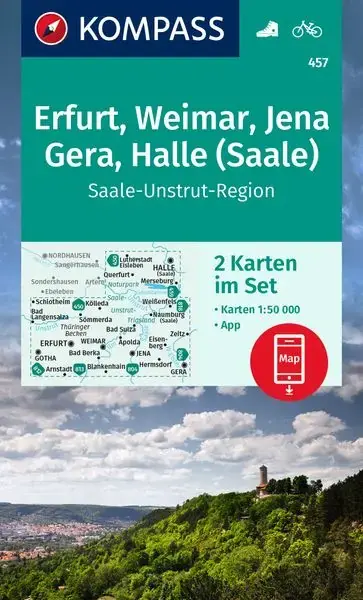 Kompass-Verlag WK Erfurt,Weimar,Jena,Gera,Halle (Saale) Solange Der Vorrat Reicht