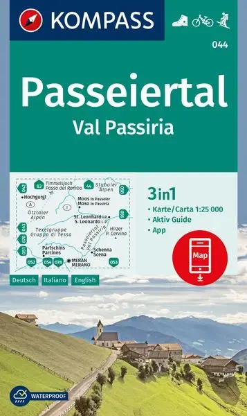 Aktuell Kompass-Verlag Wanderkarte Passeiertal, Val Passiria