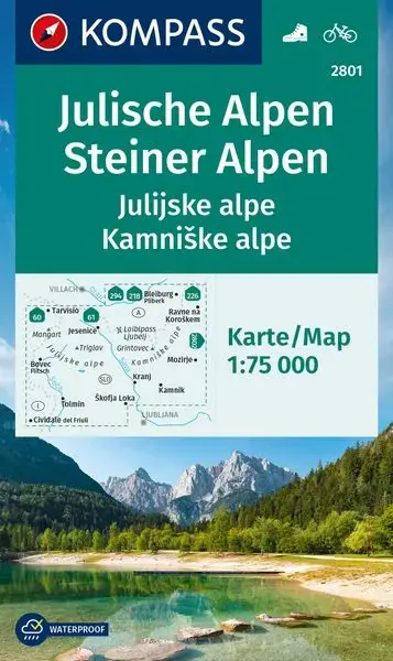Kompass-Verlag Wanderkarte 2801 Julische Alpen Steinern. Alpen Top-Angebot
