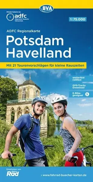 BVA BikeMedia Potsdam / Havelland Fahrradkarte, Auflage 2020 Neue Ware