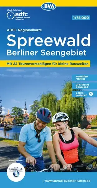 BVA BikeMedia Spreewald / Berliner Seengebiet Fahrradkarte Preisreduziert