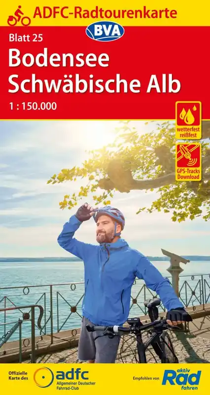 BVA BikeMedia ADFC Fahrradkarte Bodensee / Schwäbische Alb Letzte Chance