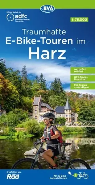 BVA BikeMedia Harz Fahrradkarte Echt