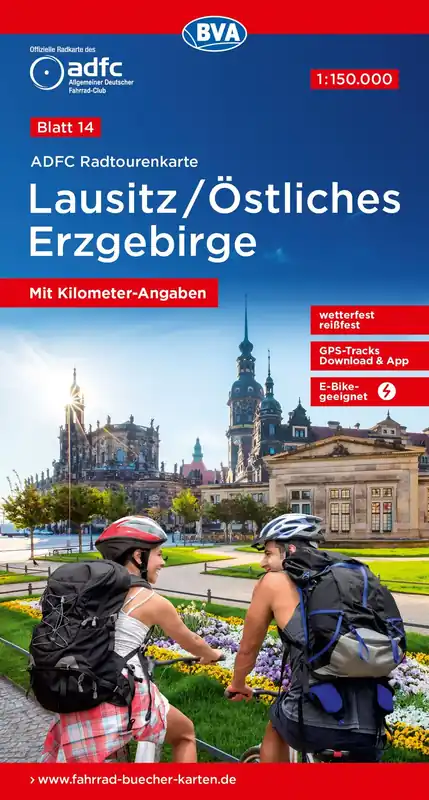 BVA BikeMedia Lausitz / Östliches Erzgebirge Fahrradkarte Sofort Bestellen