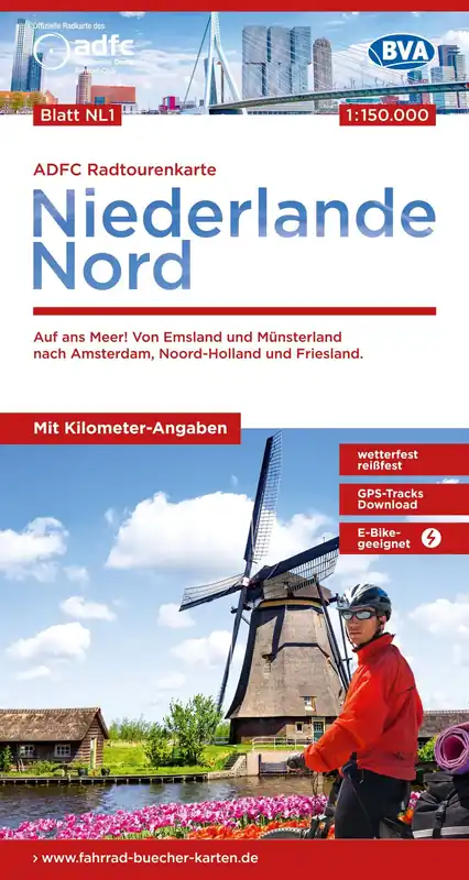 BVA BikeMedia ADFC-Radtourenkarte Niederlande Nord 1 150.000 Jetzt Kaufen