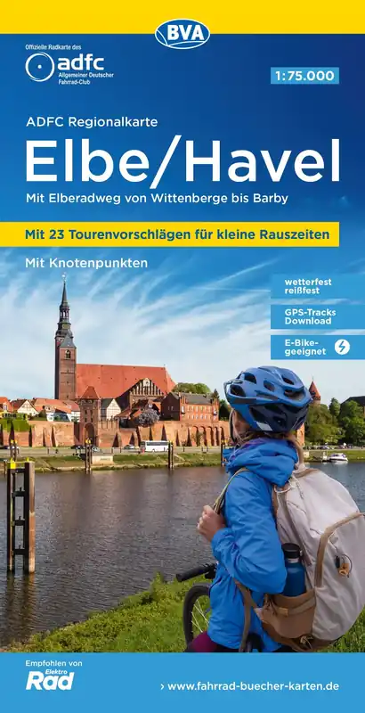BVA BikeMedia Elbe / Havel / Magdeburg Fahrradkarte Versand Am Gleichen Tag