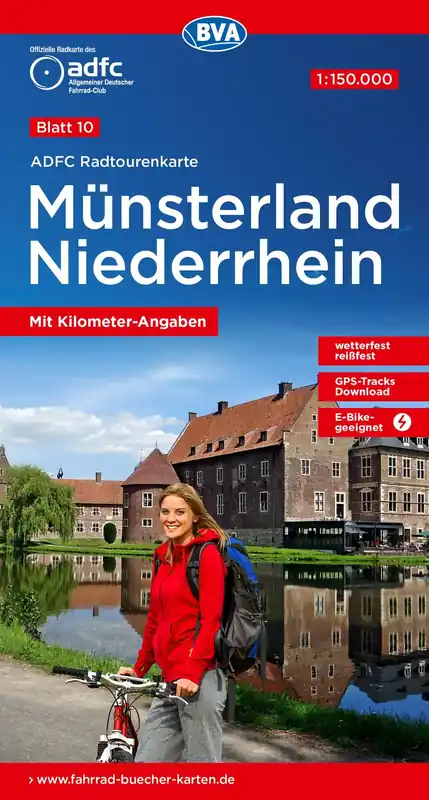 Neuheit BVA BikeMedia Münsterland / Niederrhein Fahrradkarte