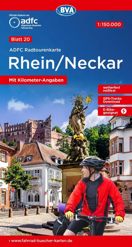 BVA BikeMedia Rhein / Neckar Fahrradkarte Aktuell
