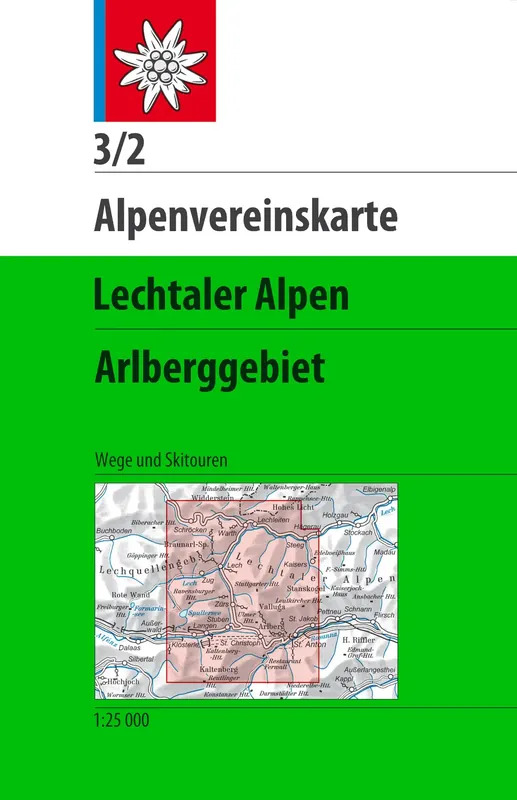 Jetzt Kaufen DAV AV-Karte 3/2 - Lechtaler Alpen, Arlberggebiet