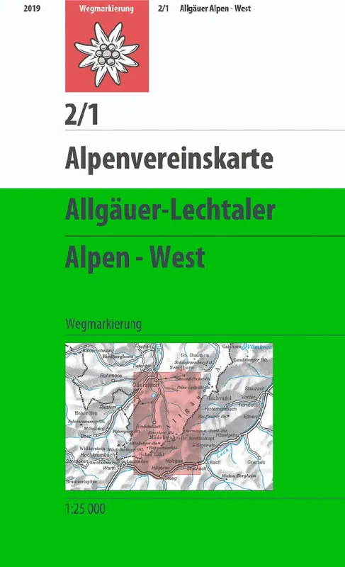 Günstig DAV AV-Karte 2/1 - Allgäuer-Lechtaler Alpen West