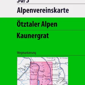 DAV AV-Karte 30/3 - Ötztaler Alpen, Kaunergrat Nur Heute