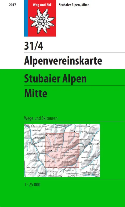 DAV AV-Karte 31/4 - Stubaier Alpen Mitte Angebot